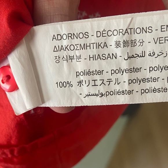 Zara Woman Red Embroidered Long-Sleeve Blouse Size L Excellent Condition - Picture 6 of 9